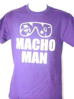Macho Man Randy Savage Purple Sunglasses T shirt New  