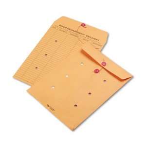   Brown Kraft String & Button Interoffice Envelope, 9 x 12, 100/Carton
