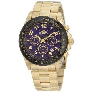  Invicta Mens 0619 II Collection Chronograph Gold Dial 18k 