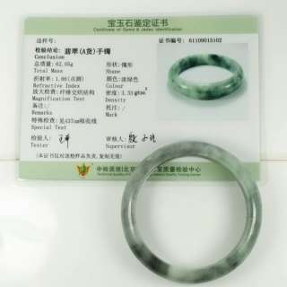   59mm Grey Bangle Bracelet 100% Grade A Natural Untreated Jade Jadeite