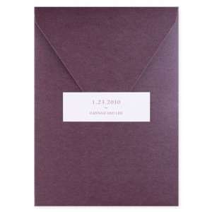  Hannah & Lee Peony A7 Vertical Pouch Wedding Invitations 