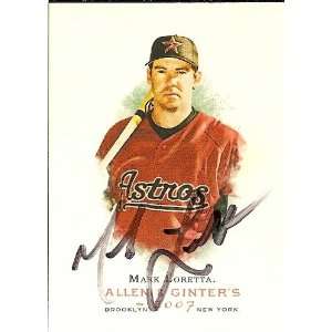 Mark Loretta Signed Astros 2007 Allen & Ginter Card