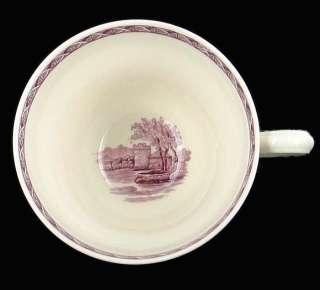 ANTIQUE WEDGWOOD LUGANO MULBERRY PURPLE TEA CUP& SAUCER  