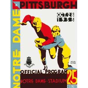  1933 Notre Dame Fighting Irish vs Pittsburgh Panthers 36 x 