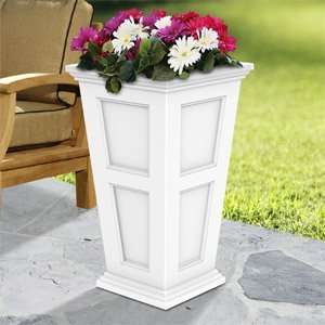  Fairfield Sub Irrigated 28 Inch High Fluted Patio Planters 