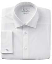 Calvin Klein White Slim Fit French Cuff Dress Shirt  