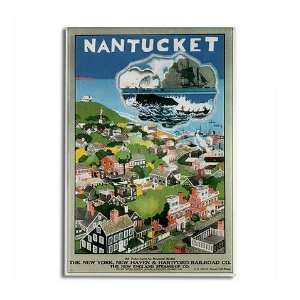 Nantucket Island Vintage Rectangle Magnet by   