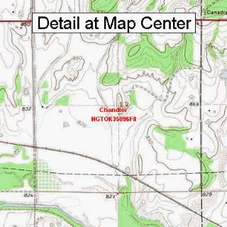  USGS Topographic Quadrangle Map   Chandler, Oklahoma 