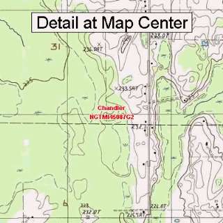 USGS Topographic Quadrangle Map   Chandler, Michigan (Folded 