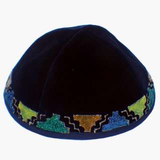  Kippah Velvet   Handpainted 95