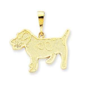  14k Jack Russell Terrier Dog Pendant Jewelry