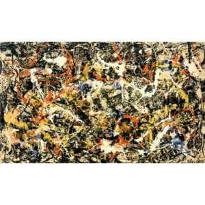 Jackson Pollock 36.5W by 21.75H  Convergence CANVAS Edge #6 1 1/4 