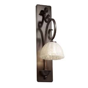 Justice Design GLA 8579 36 WHTW DBRZ Victoria One Light Wall Sconce 