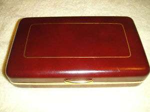 Vintage Buxton Jewel Case Made Of Cowhide Orig. Papers  