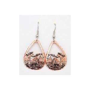  Copper & Silver Plated Earrings with Black Patina 