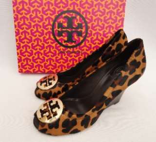BN TORY BURCH Calf Hair Animal Print Leather Wedge Shoes UK6 39  ONLY 