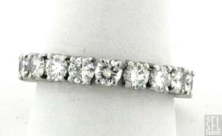1950s PLATINUM 3.0CT VS1/H DIAMOND ETERNITY WEDDING BAND RING SIZE 6.5 