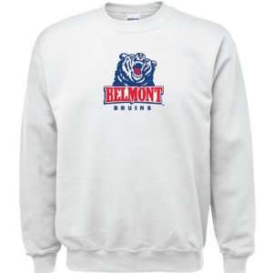 Belmont Bruins White Youth Logo Crewneck Sweatshirt 