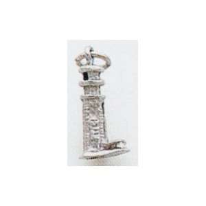  14kt White Lighthouse Charm   K1050 Jewelry