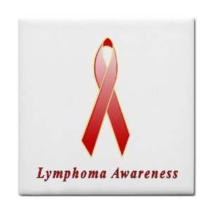  Lymphoma Awareness Ribbon Tile Trivet 