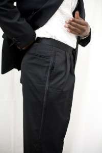 Jones New York Collection Mens Bogart, Black Worsted Wool Tuxedo Suit 