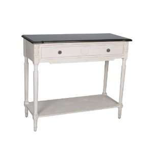  Jenel White Console Table with Shelf