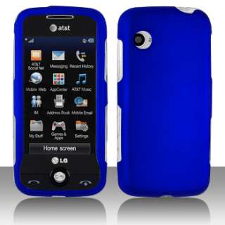 Blue Hard Case Cover+CAR+SCREEN for LG GS390 Prime  