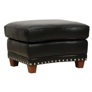  Brandon Italian Leather Storage Ottoman Furniture & Decor