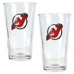  New Jersey Devils NHL 2pc Pint Ale Glass Set   Primary 