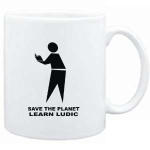 Mug White  save the planet learn Ludic  Languages  