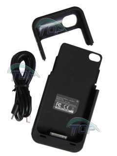 Black 2000mAh Juice Pack Plus External Battery Charger Case for iPhone 