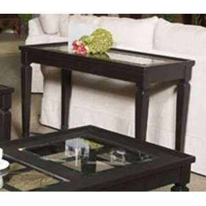  Traditional Almost Black Louden Glass Top Sofa Table