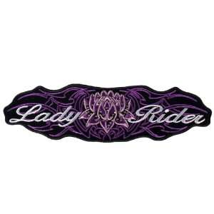  Lady Rider Lotus Patch With Rhinestones Automotive