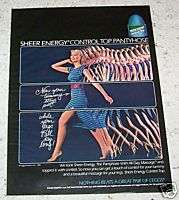 1983 Leggs Sheer Energy Pantyhose hosiery Leggs 1pg AD  
