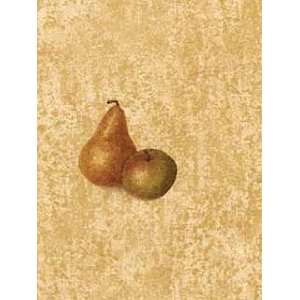   Tuscan Pears Gold Wallpaper in Olive Grove