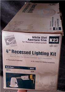 Recessed Lighting Kit, NEW White Slot Trim, NICE  