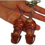 Handmade Genuine Leather Key Chain/Bag Charm (Ladys Sandal Shape 