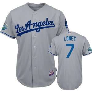 James Loney Jersey Adult Majestic Road Grey Authentic Cool Baseâ 