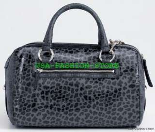 NWT Guess handbag LAURITA BOX BAG LEOPARD BLACK PURSE  