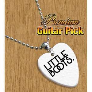  Little Boots Chain / Necklace Bass Guitar Pick Both Sides 