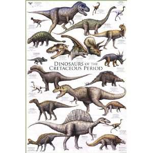  Dinosaurs   Cretaceous Period   Poster by Anonymous 