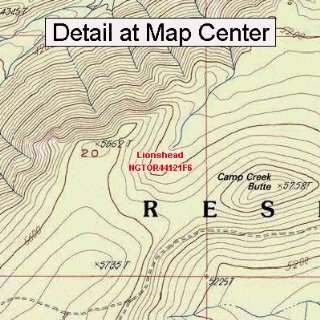  USGS Topographic Quadrangle Map   Lionshead, Oregon 