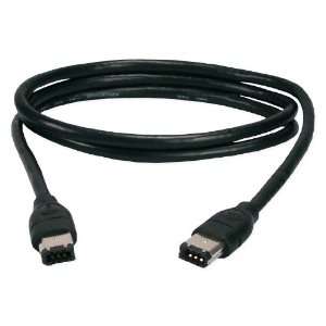  QVS 25ft IEEE1394 FireWire/i.Link 6Pin to 6Pin Black Cable 