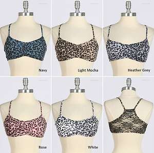 SEXY LACED BACK LEOPARD BRA Various Colors and Sizes  