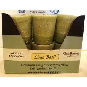  Lime Basil Scented Votive Candles By Swan Creek Candle Co 