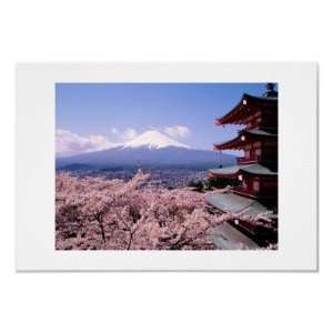 Mt Fuki with Sakura Print