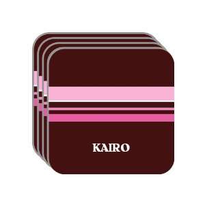 Personal Name Gift   KAIRO Set of 4 Mini Mousepad Coasters (pink 