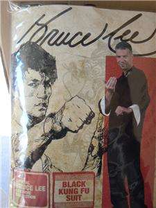 ROUND 5 OFFICIAL BRUCE LEE BLACK KUNG FU SUIT (COSTUME) SIZE LARGE 