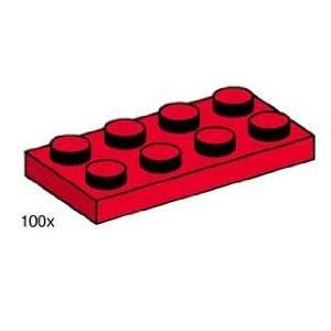  Lego Building Accessories, 2x4 Red Plates   Bulk Pack 