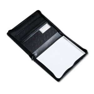 Samsill  Leather Zipper Padfolio with Writing Pad, Organizer Slots 